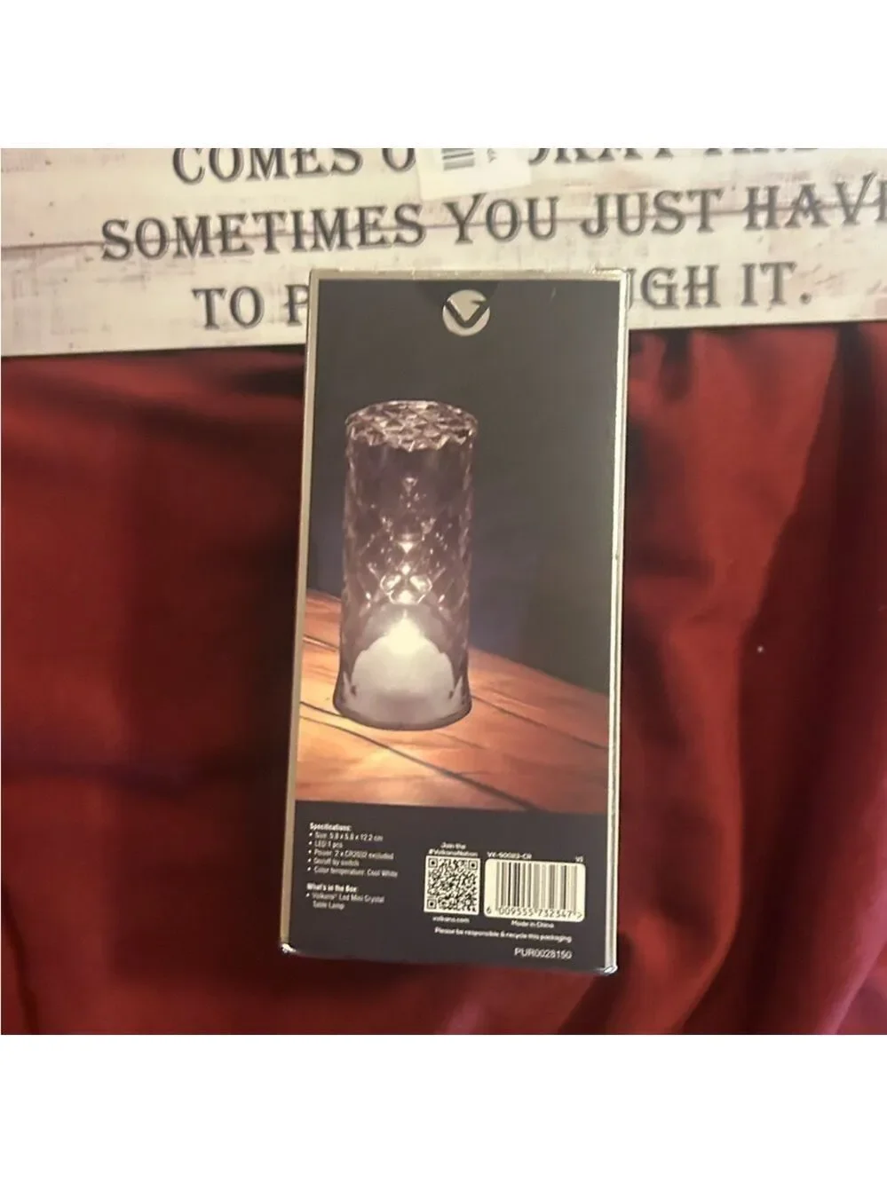 LED Crystalline Glow Lamp - Elegant Black Design